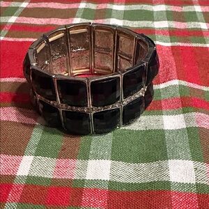 Black and Gold Stretch Bracelet